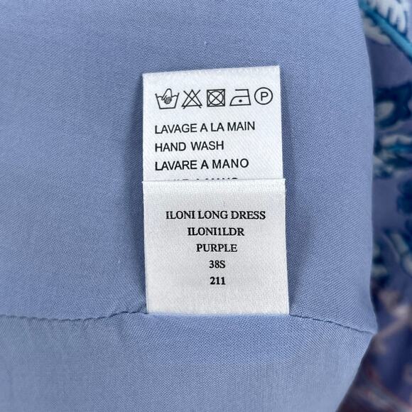 ANTIK BATIK Iloni Open Back Dress Womens Small Cotton Silk Printed Midi V-neck - Picture 12 of 16